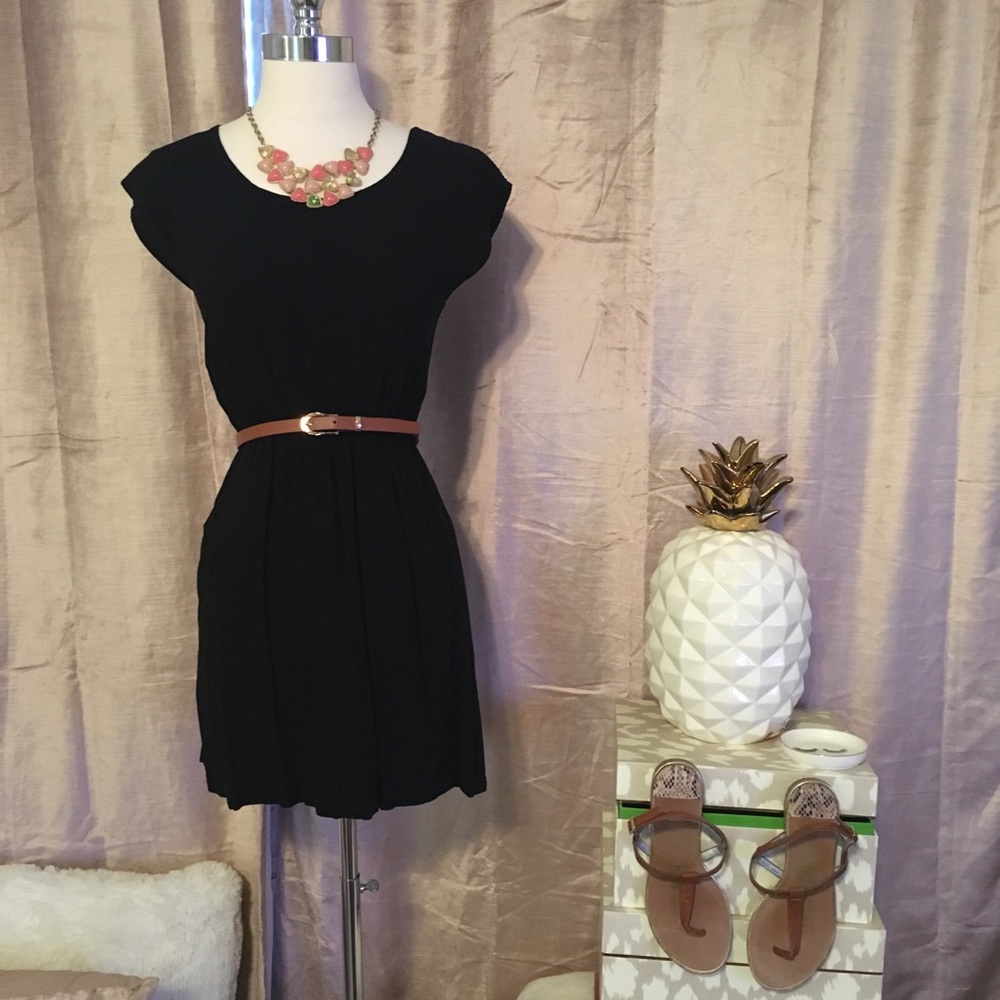 Belted Dress with Pockets